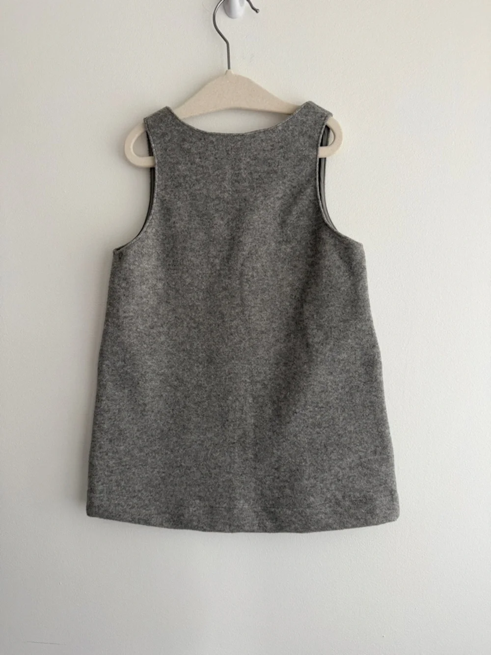 Soft Grey Felt Shift Dress Zara Size 2-3 Years
